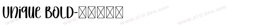 Unique BOLD字体转换